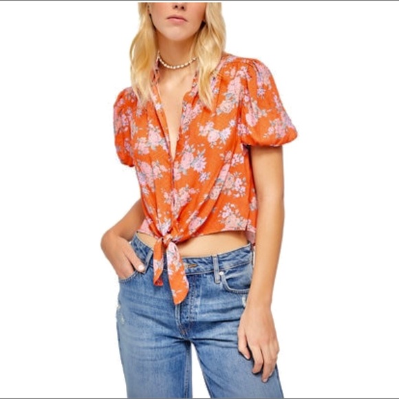 Free People Celia Flowered Blouse - Picture 3 of 10